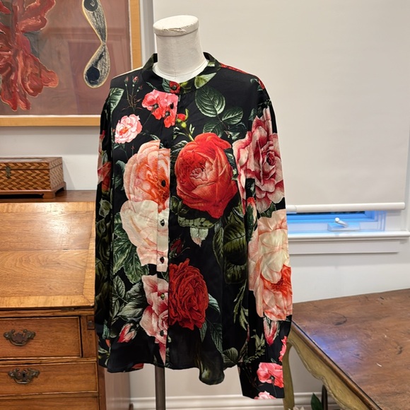 Hemant & Nandita Silk Button Down Shirt - Picture 2 of 7